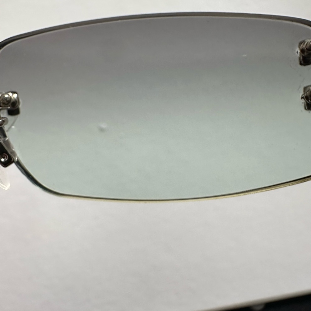 Fellini Rhinestone Silver Rimless Sunglasses - Picture 8 of 9